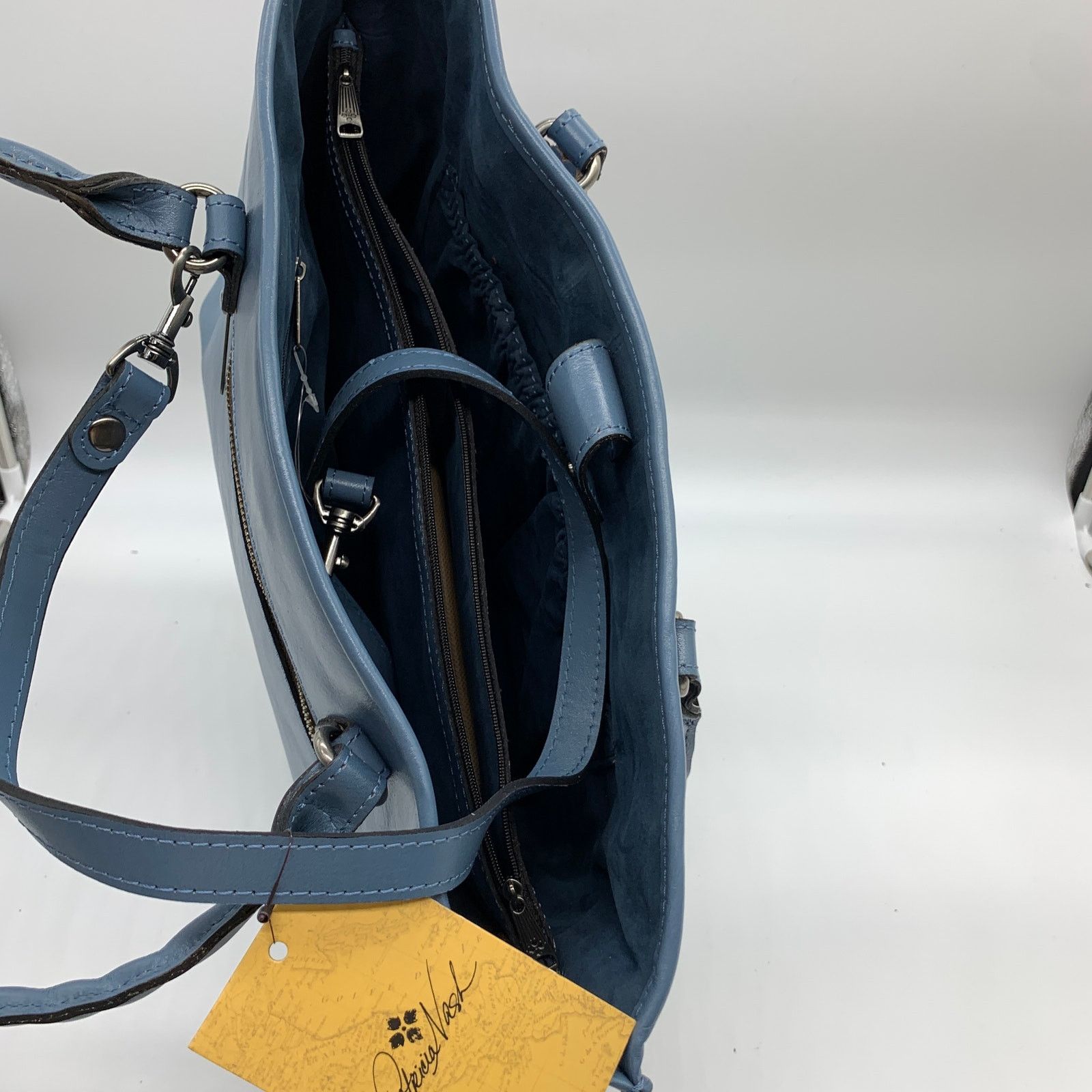 Other Patricia Nash Blue Leather Handbags Cutout Adeline Tote Size ONE SIZE - 9 Thumbnail