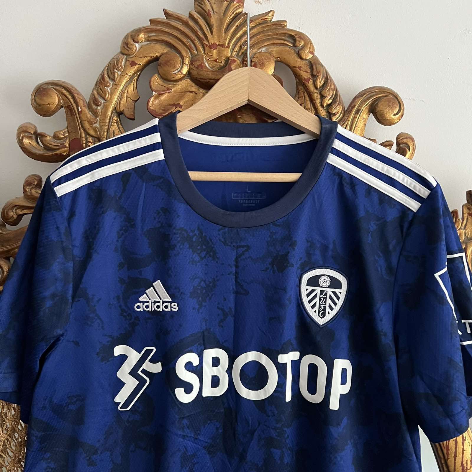 Adidas Leeds United Adidas Away Kit Soccer Jersey Shirt Sz L Size US L / EU 52-54 / 3 - 4 Thumbnail