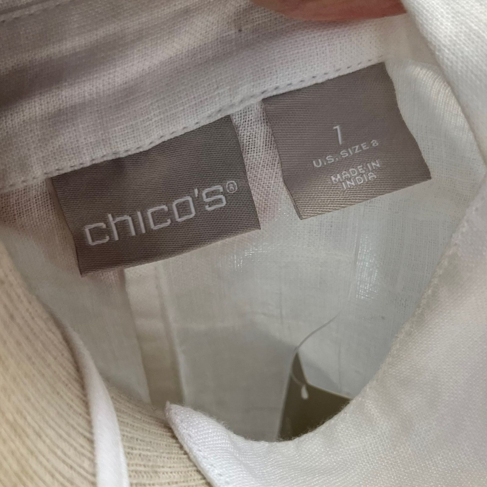 Chicos NWT Beautiful Double Layered Chicos Linen Dress Summer AA-03 Size M / US 6-8 / IT 42-44 - 7 Thumbnail