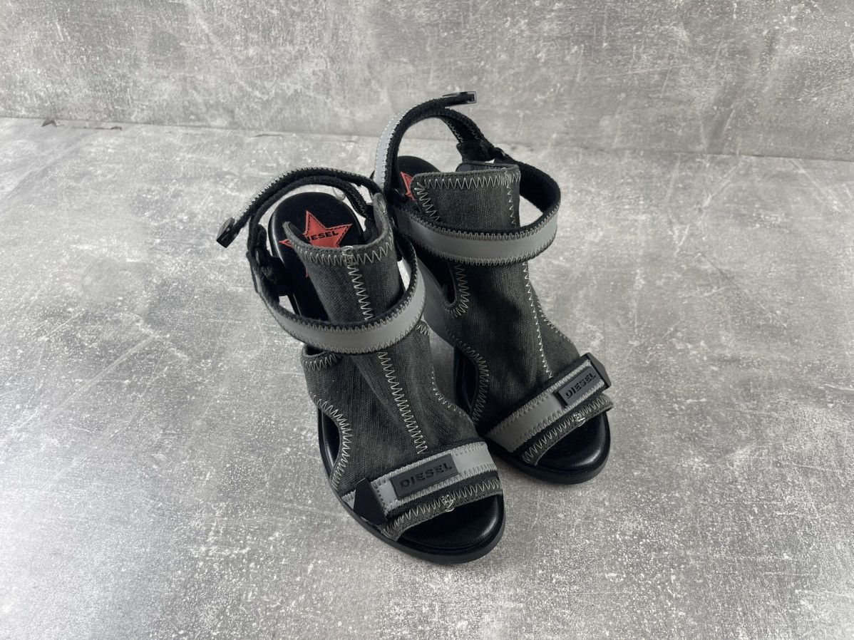 Diesel Diesel Platform Wedge Avant-Garde Star Logo Straps Sandals Size US 10 / IT 40 - 3 Thumbnail