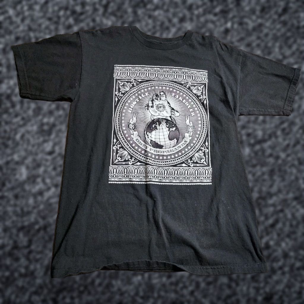 Obey OBEY T-Shirt Mens M All Seeing Eye World Power Influence Black Cotton Short Sleeve Crew Neck Logo Spellout Modern Streetwear US Theme Size US M / EU 48-50 / 2 - 1 Thumbnail