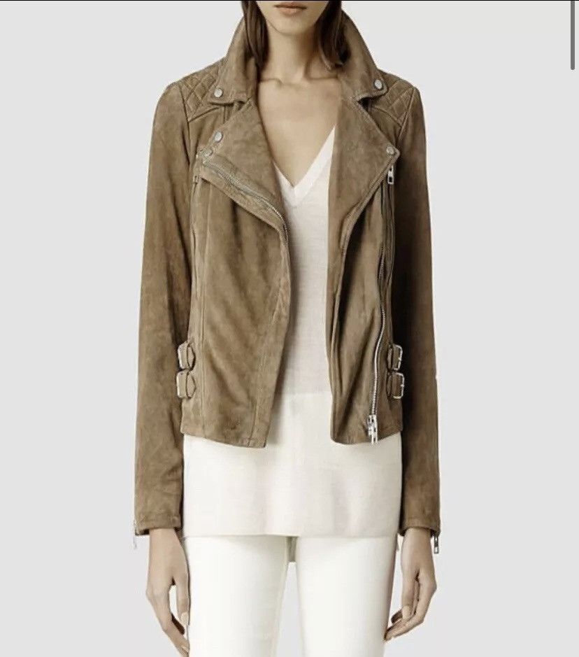 Allsaints AllSaints Brown Mason Biker Leather Jacket US4 UK8 EU36 Size S / US 4 / IT 40 - 1 Thumbnail
