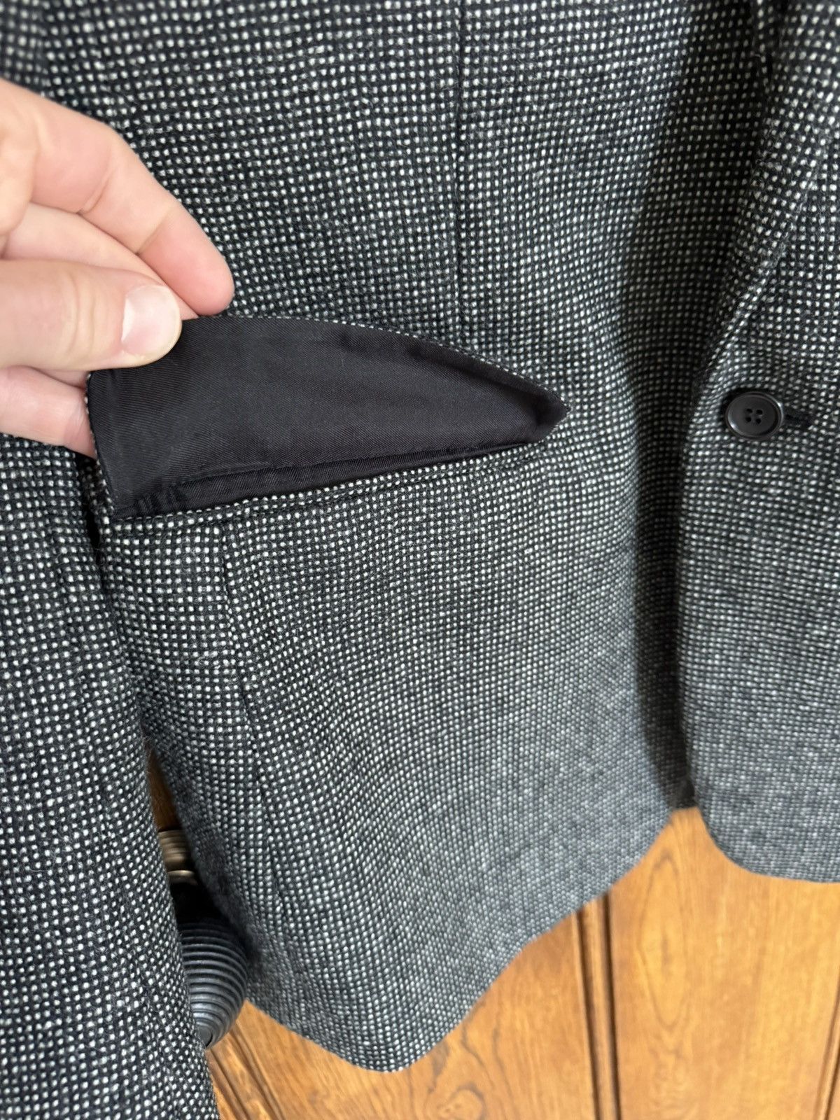 Saint Laurent Paris Saint Laurent herringbone notch lapel suit jacket 48 Size 38R - 8 Thumbnail