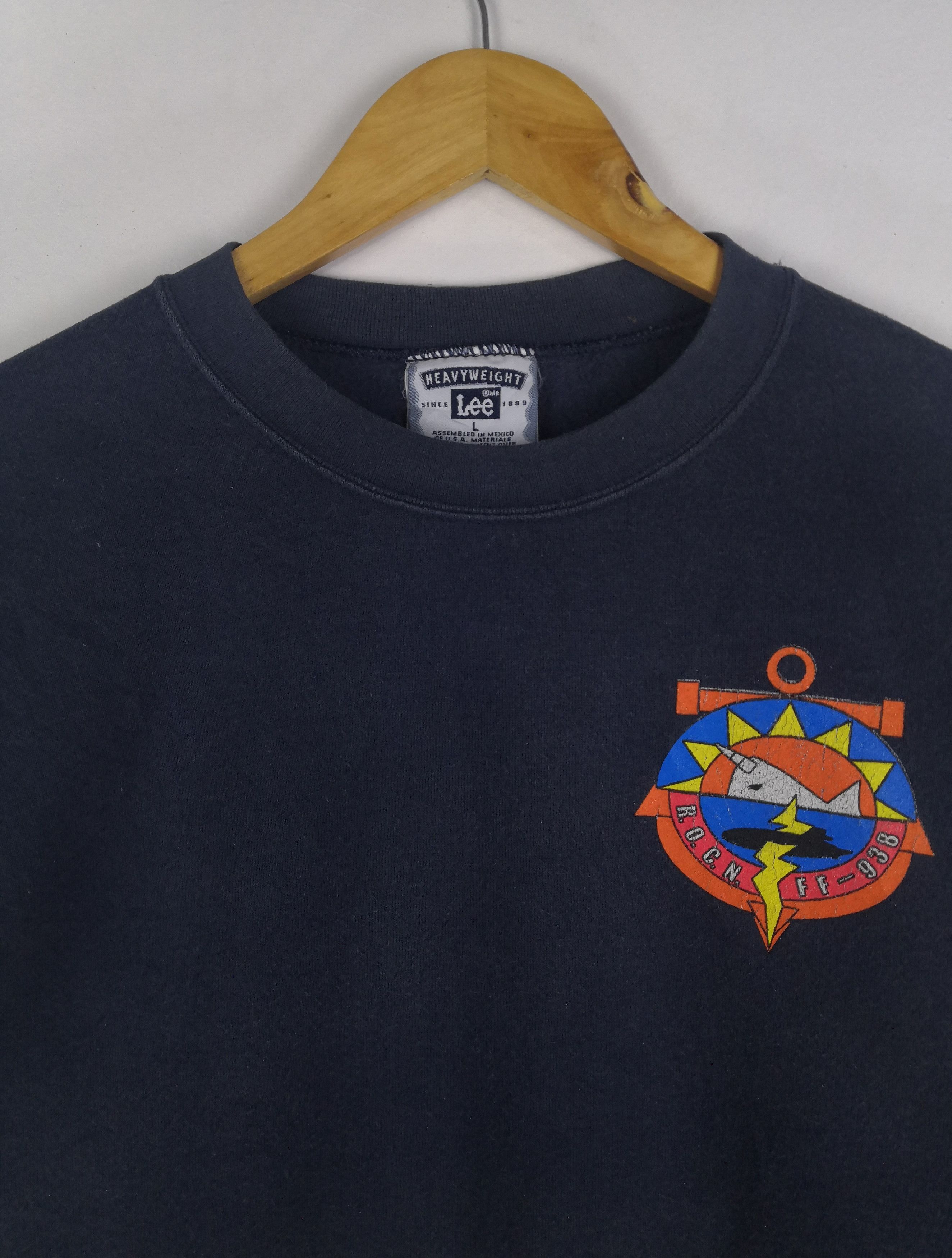 Vintage Vintage 90s R.O.C. Navy FF-938 Sweatshirt Navy Army Sweater Size US L / EU 52-54 / 3 - 4 Thumbnail