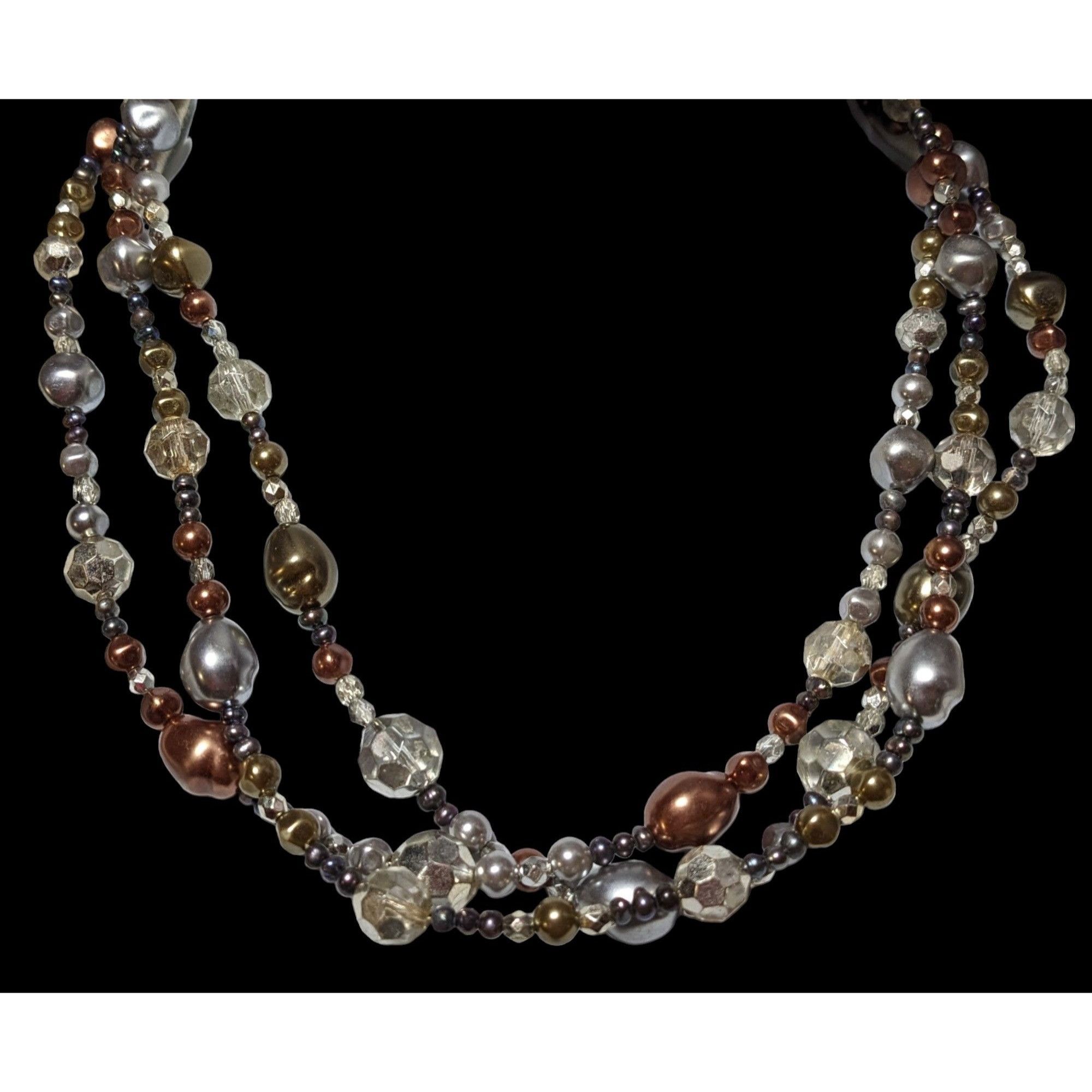 Other Metallic Multilayer Glam Beaded Necklace Size ONE SIZE - 2 Thumbnail