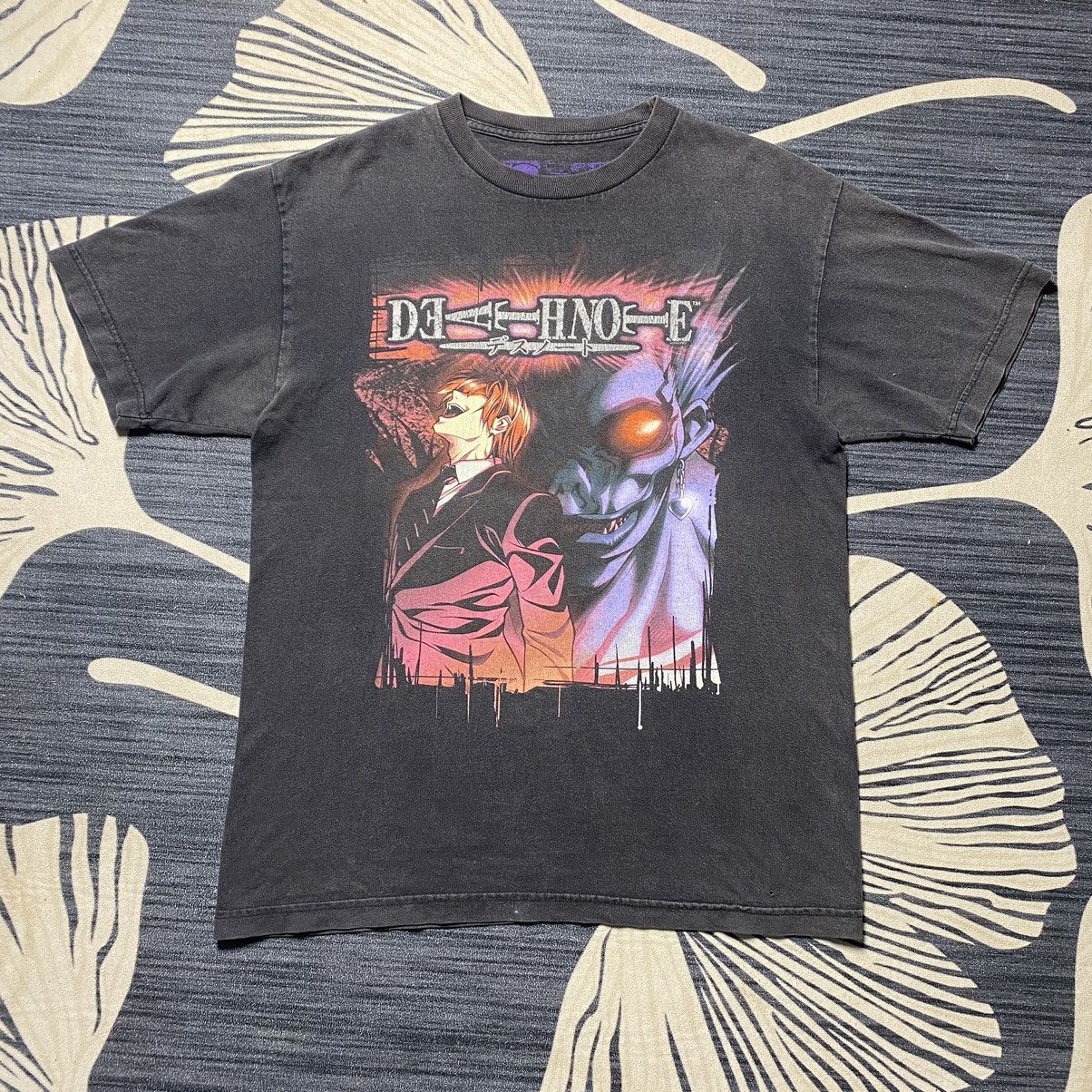 image of Anima x Vintage Death Note Distressed in Black, Men's (Size Medium)