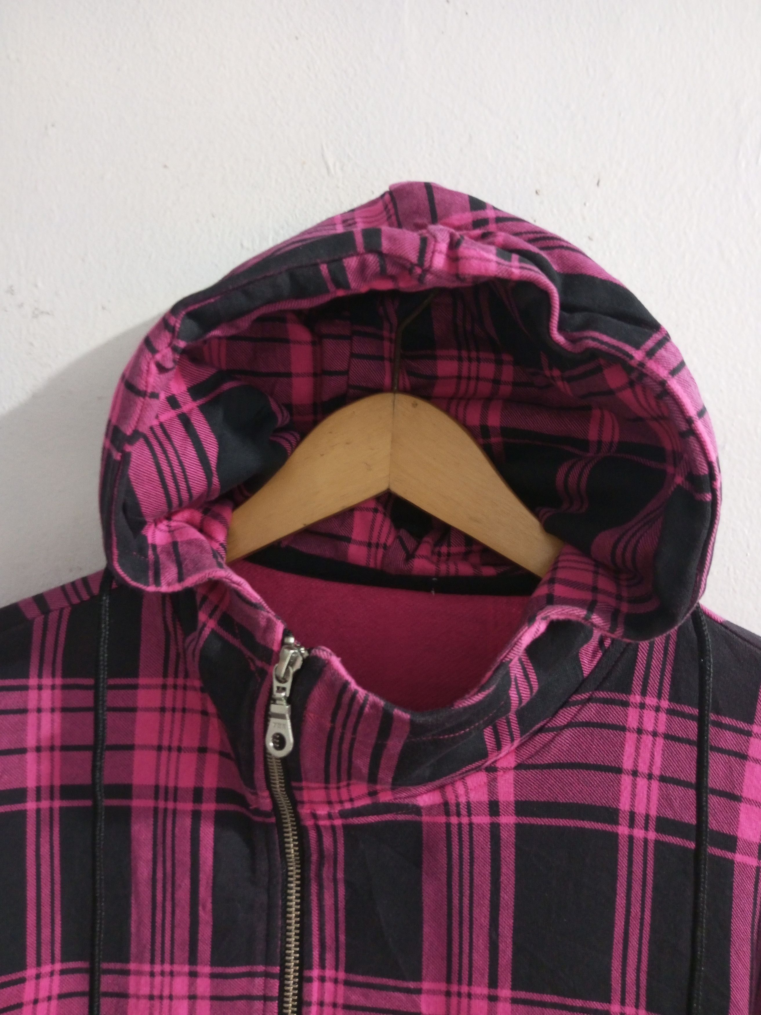 Hysteric Glamour Vintage japanese brand pink black assimetric zipper hoodie Size US M / EU 48-50 / 2 - 4 Thumbnail