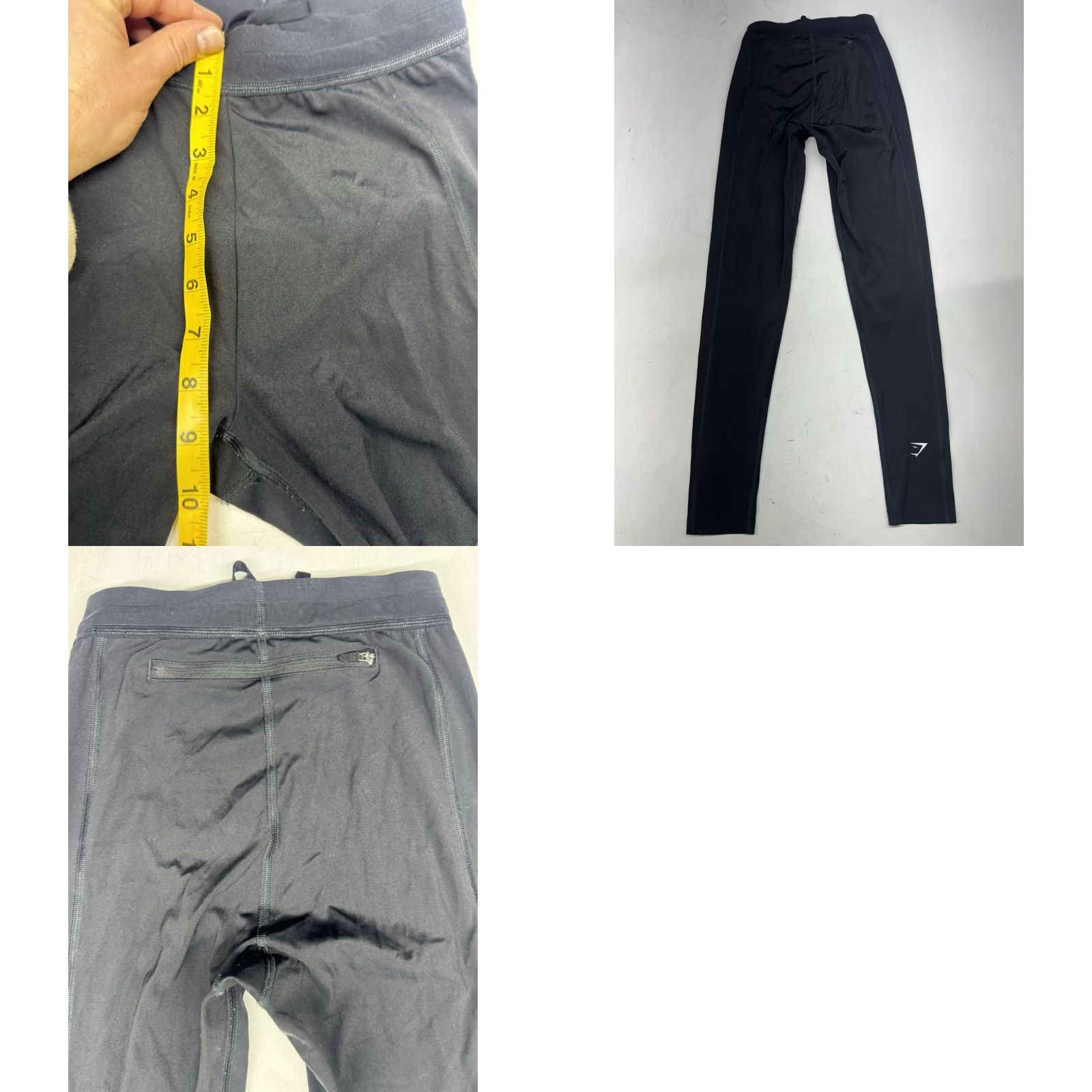 Gymshark Gymshark Leggings Women’s S Black High Rise Running Stretch Back Zip Pocket Athletic Activewear 26 Inseam Size 28" / US 6 / IT 42 - 8 Thumbnail