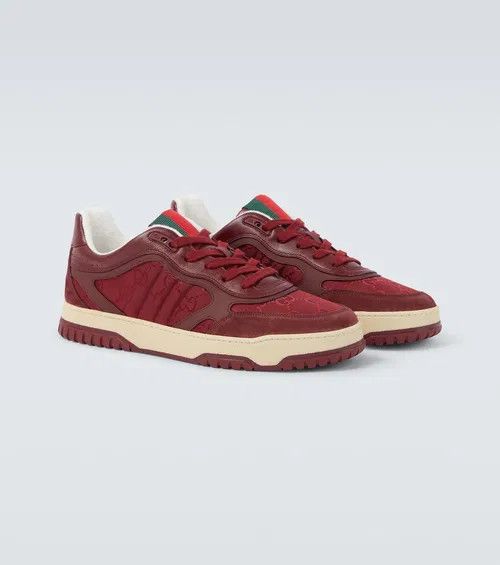 Gucci o1loc1c0426 831661 Men's Gucci Re-Web Sneakers in Burgundy Size US 7.5 / EU 40-41 - 5 Thumbnail