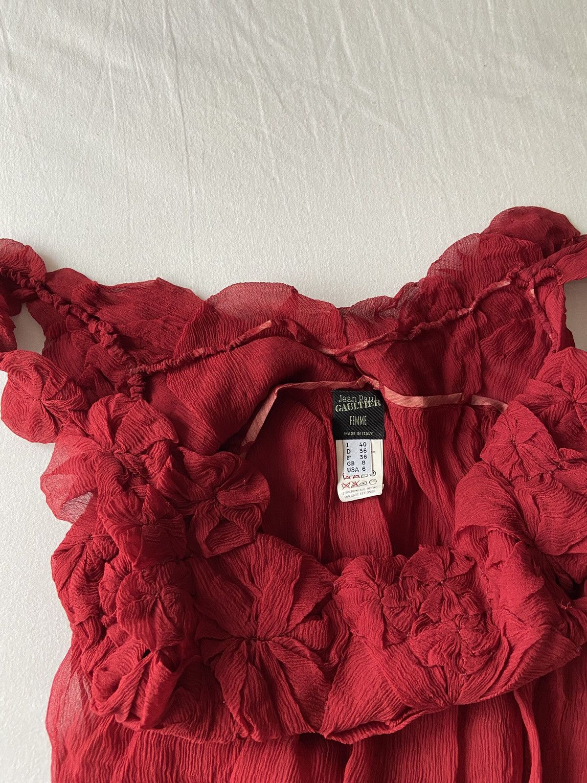 Jean Paul Gaultier Jean Paul Gaultier Silk Rose Top Size S / US 4 / IT 40 - 14 Thumbnail