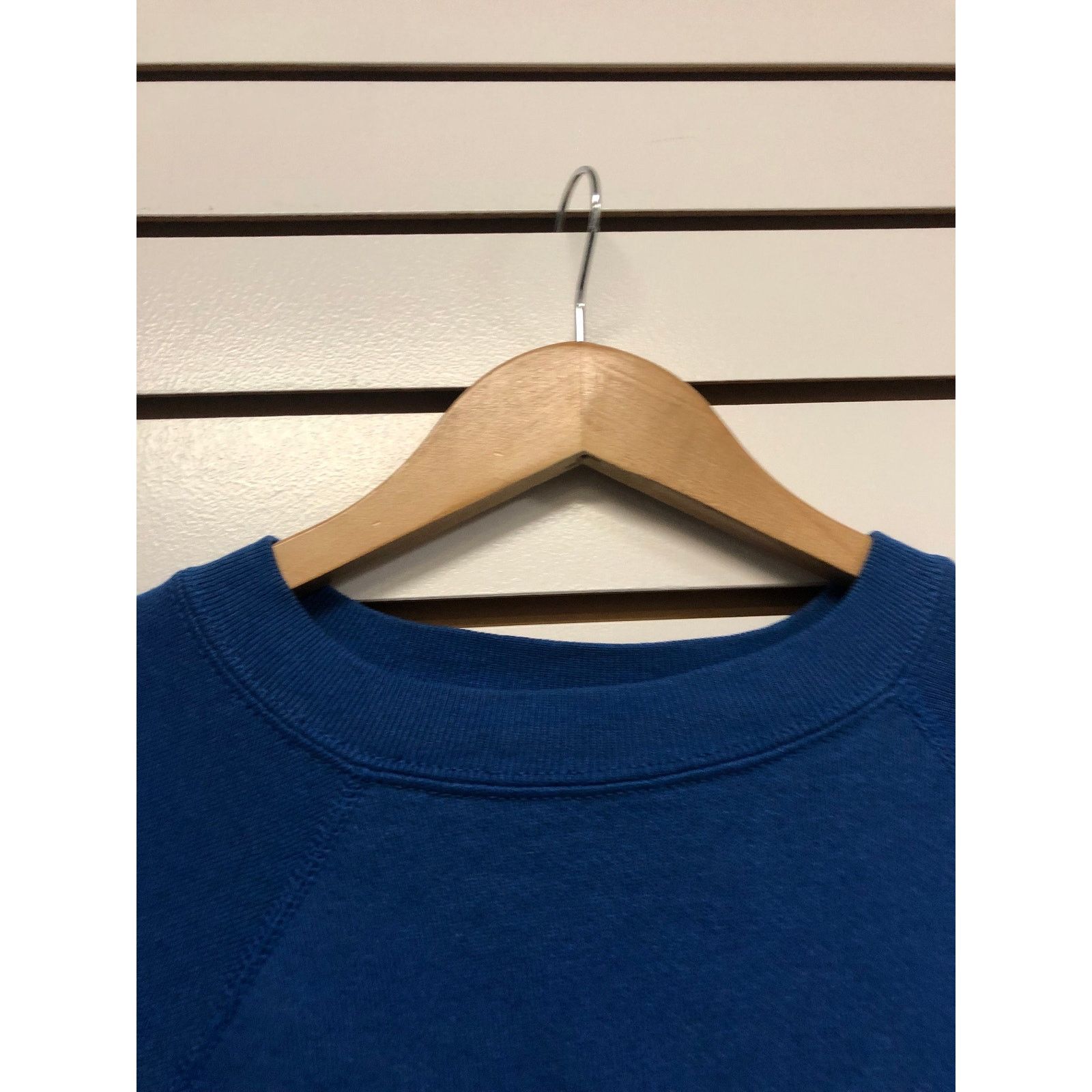Tultex Vintage Blank blue Sweatshirt size XL 1980s 50/50 poly cott Size US XL / EU 56 / 4 - 3 Thumbnail