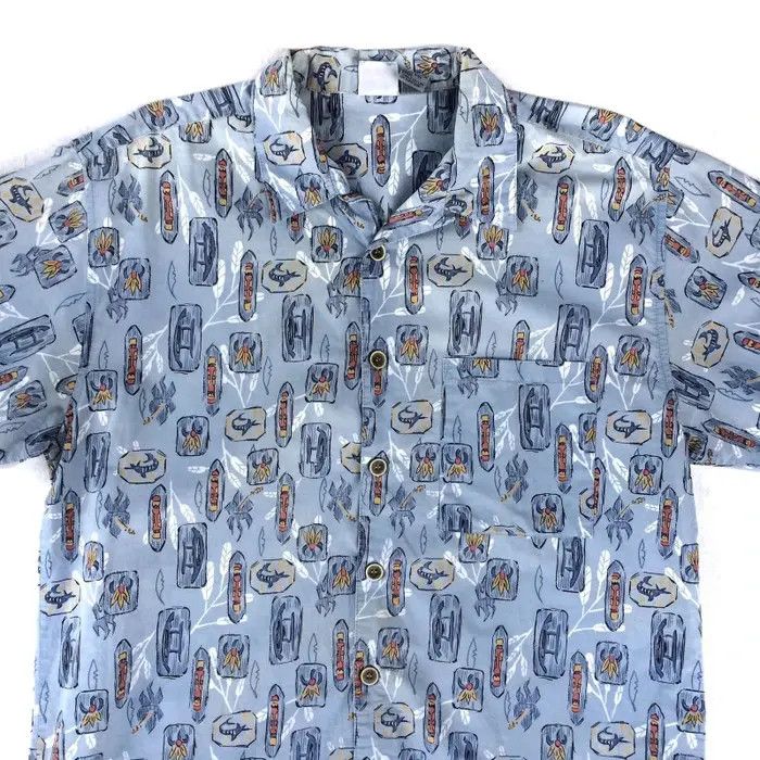 Ocean Pacific Op Multicolour Overprint Pop art Oversized Shirt Button Up Size US XL / EU 56 / 4 - 3 Thumbnail