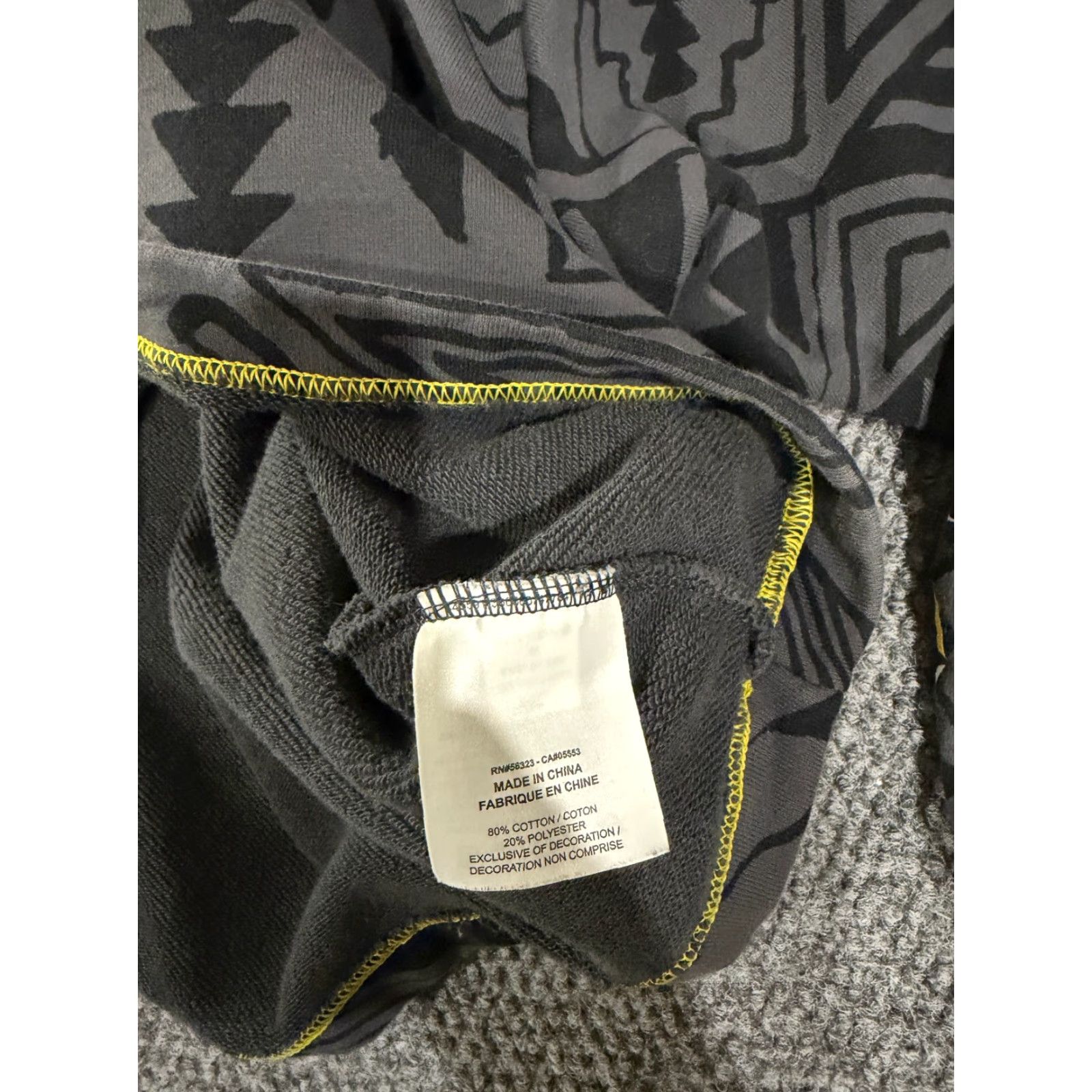 Nike Nike Sweatshirt Womens M Gray Black All Over Print Swoosh Pullover Crewneck Regular Fit Long Sleeve Hooded Lightweight Casual Holiday Season Womens Size M / US 6-8 / IT 42-44 - 5 Thumbnail