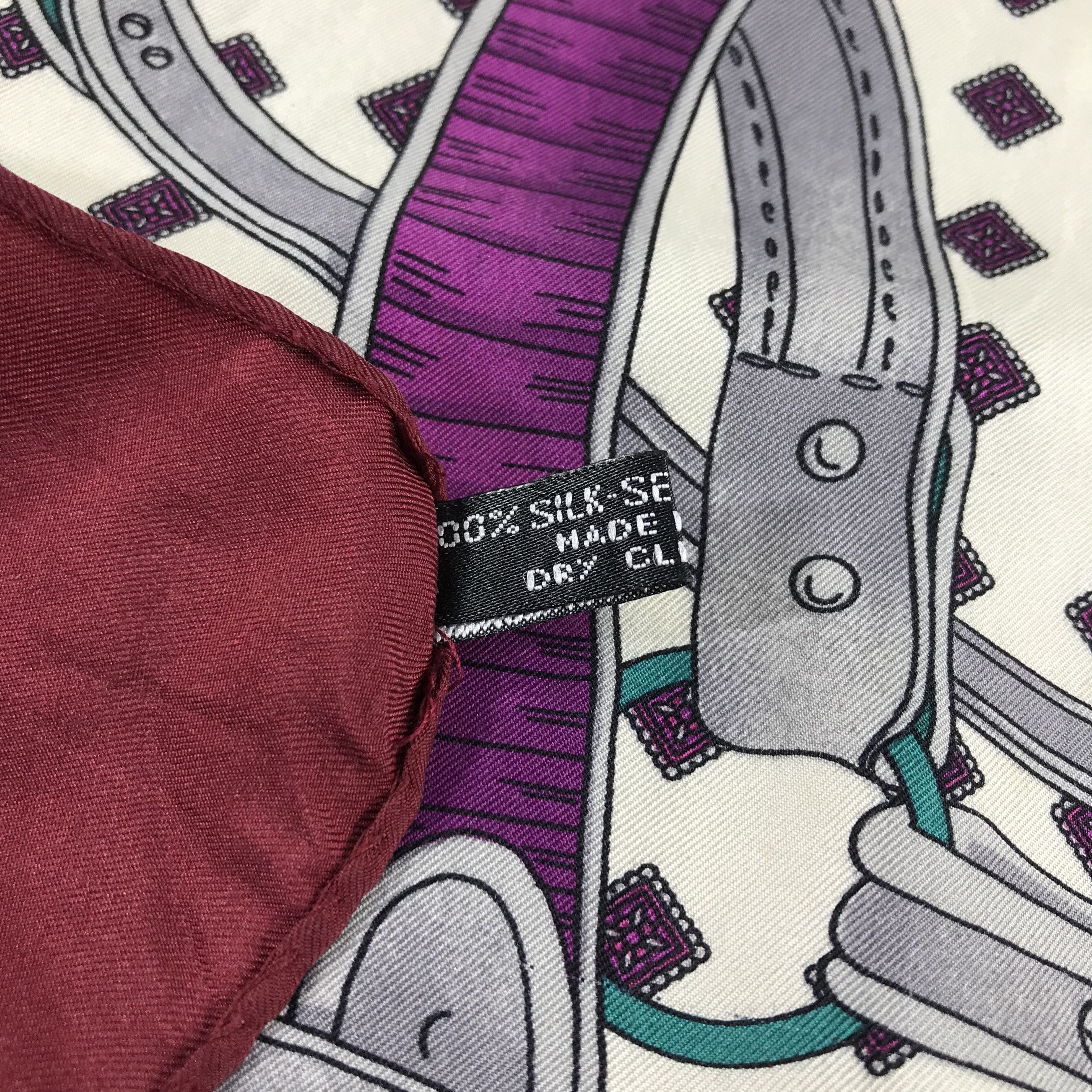 Japanese Brand Luxury Design Silk Scarf M161 Size ONE SIZE - 6 Thumbnail