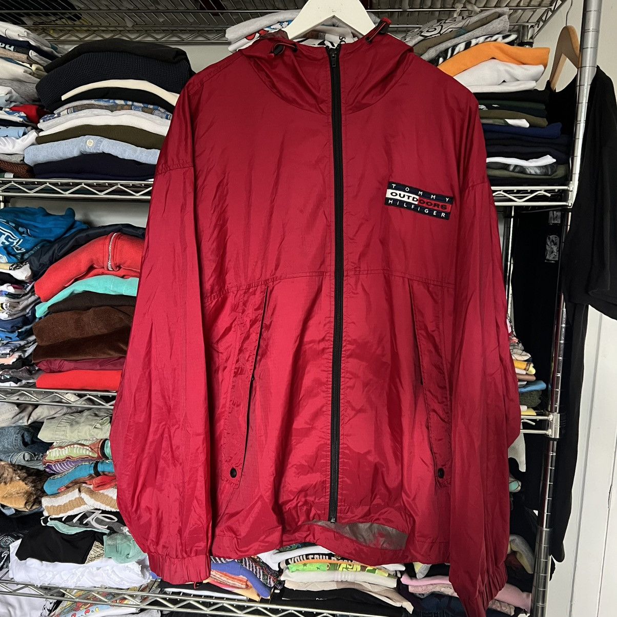 Tommy Hilfiger × Vintage 90s Tommy Hilfiger Outdoor Packable Windbreaker Size US XL / EU 56 / 4 - 1 Thumbnail