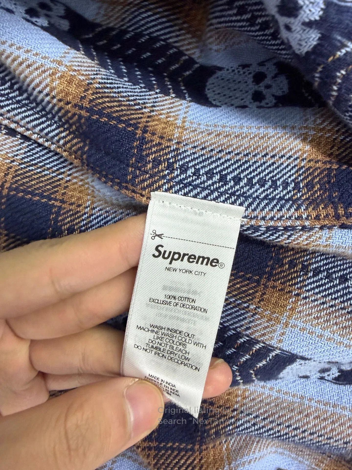Supreme Supreme Number Nine Skull Flannel Shirt. Size US M / EU 48-50 / 2 - 4 Thumbnail