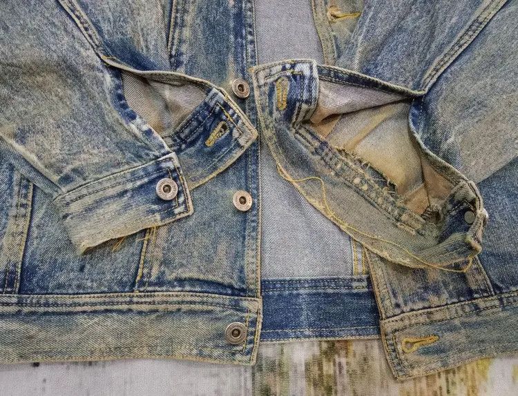 Japanese Brand Vintage OH! FLASH Faded Distressed Oeiflasi Denim Jacket Size US S / EU 44-46 / 1 - 18 Thumbnail