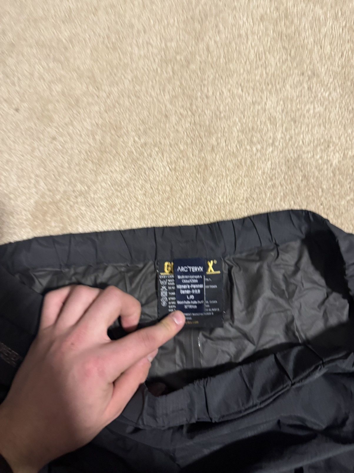 Arcteryx gortex shell pants