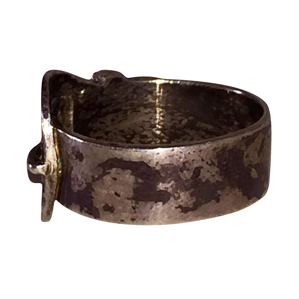 Handmade Sterling Silver Buckle Ring Unisex Alberto Juan Size ONE SIZE - 3 Thumbnail
