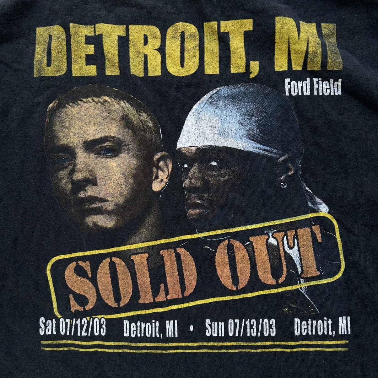 Rap Tees Vintage Eminem 50 Cent G Unit Detroit Tour Rap T-Shirt XL Size US XL / EU 56 / 4 - 6 Thumbnail