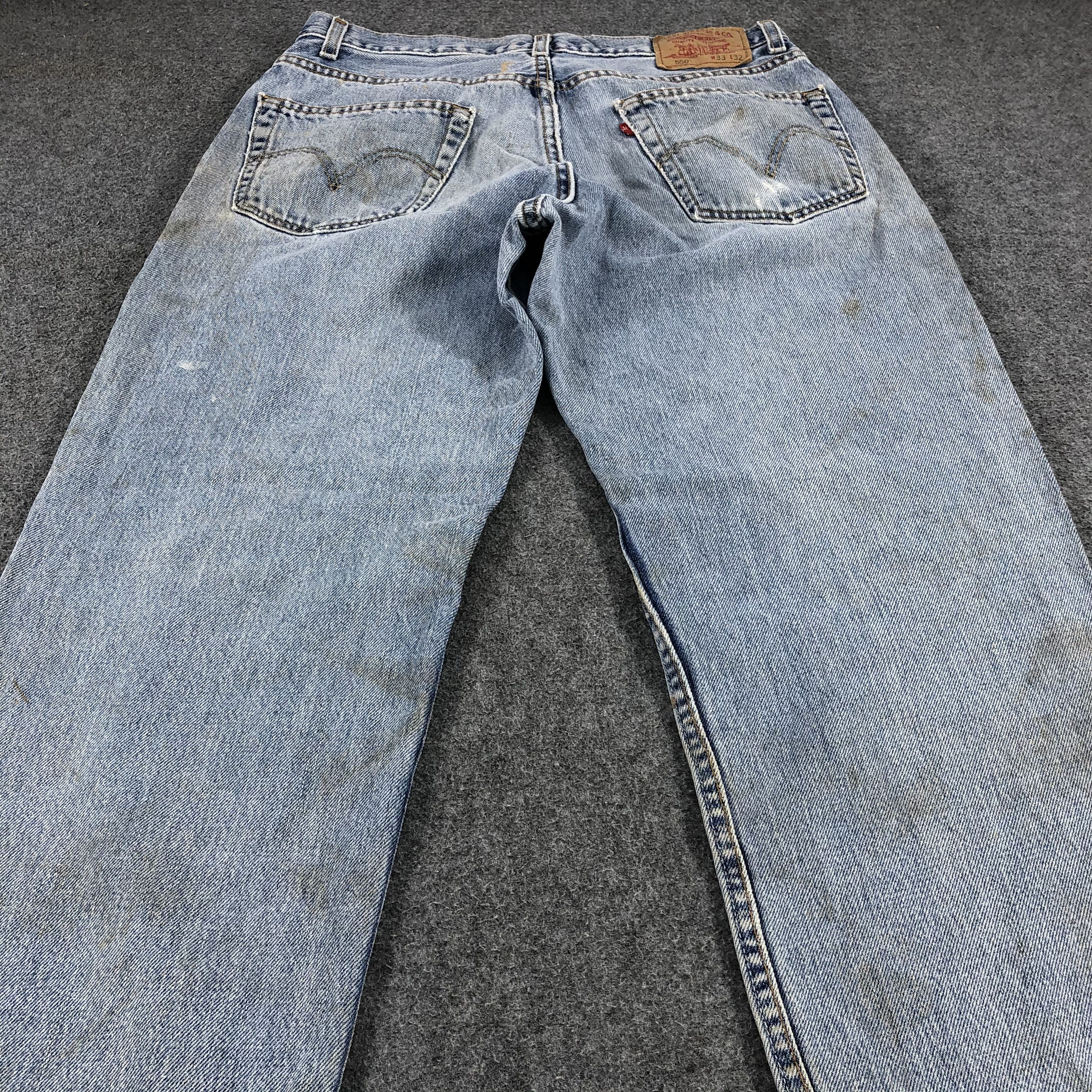Levi's × Vintage Vintage Dirty Light Wash Levis 550 Jeans-JM1032 Size US 33 - 4 Thumbnail