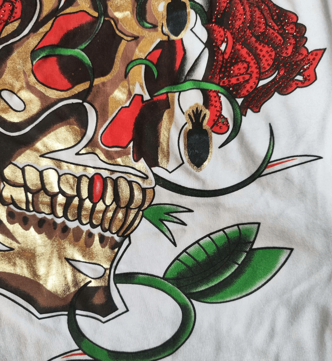Ed Hardy ed hardy christinan audigier skull flowers grunge tshirt Size US XXL / EU 58 / 5 - 3 Thumbnail