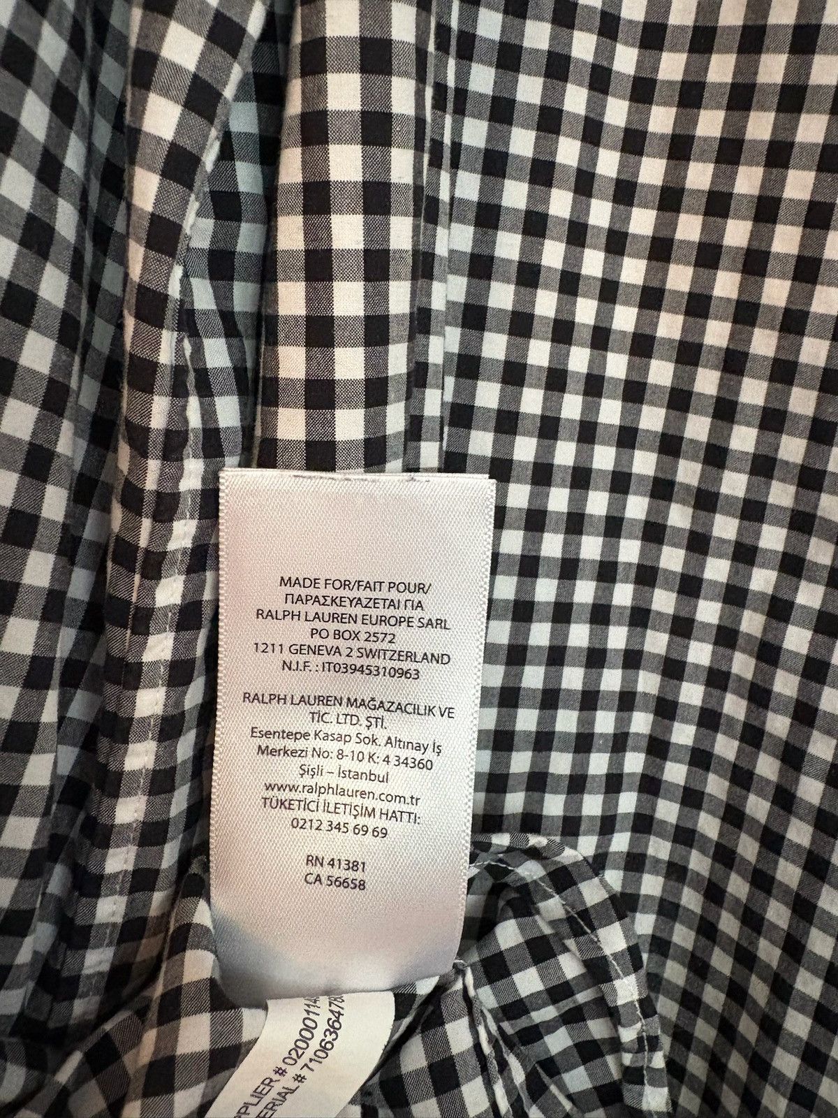 Polo Ralph Lauren Ralph Lauren Gingham Button-Down Black & White – Classic Fit Size US XL / EU 56 / 4 - 8 Thumbnail