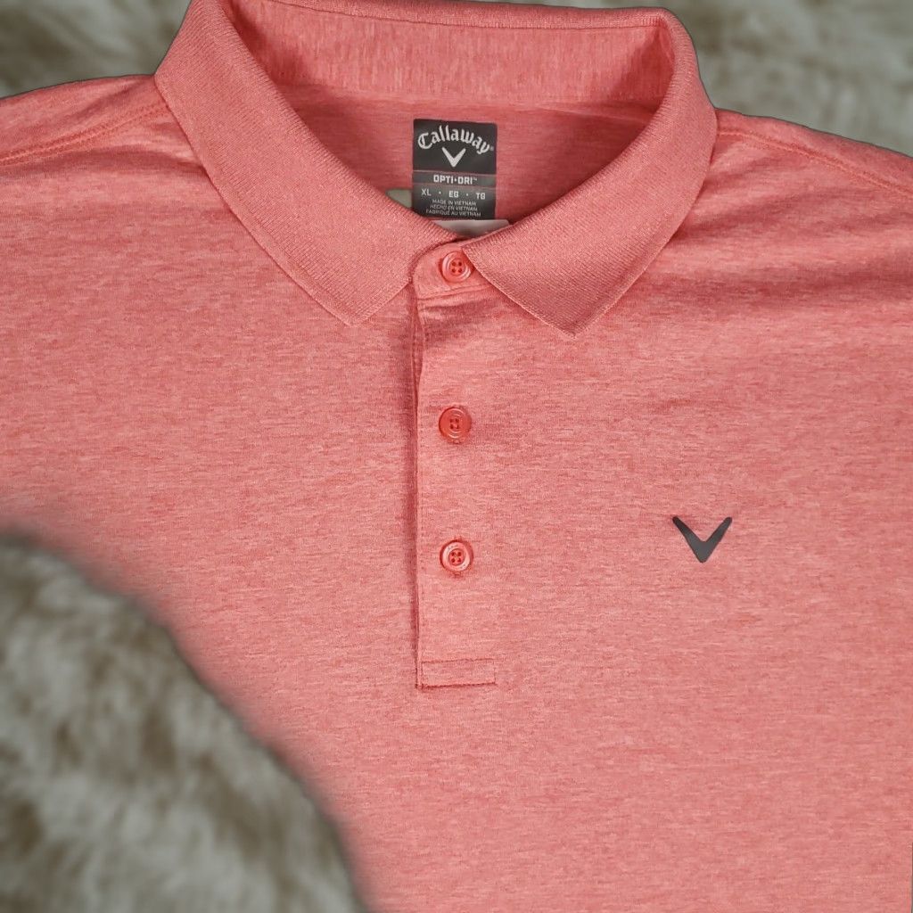 Callaway Callaway Polo Shirt Mens XL Pink Opti Dri Fit Golf Short Sleeve Size US XL / EU 56 / 4 - 1 Thumbnail