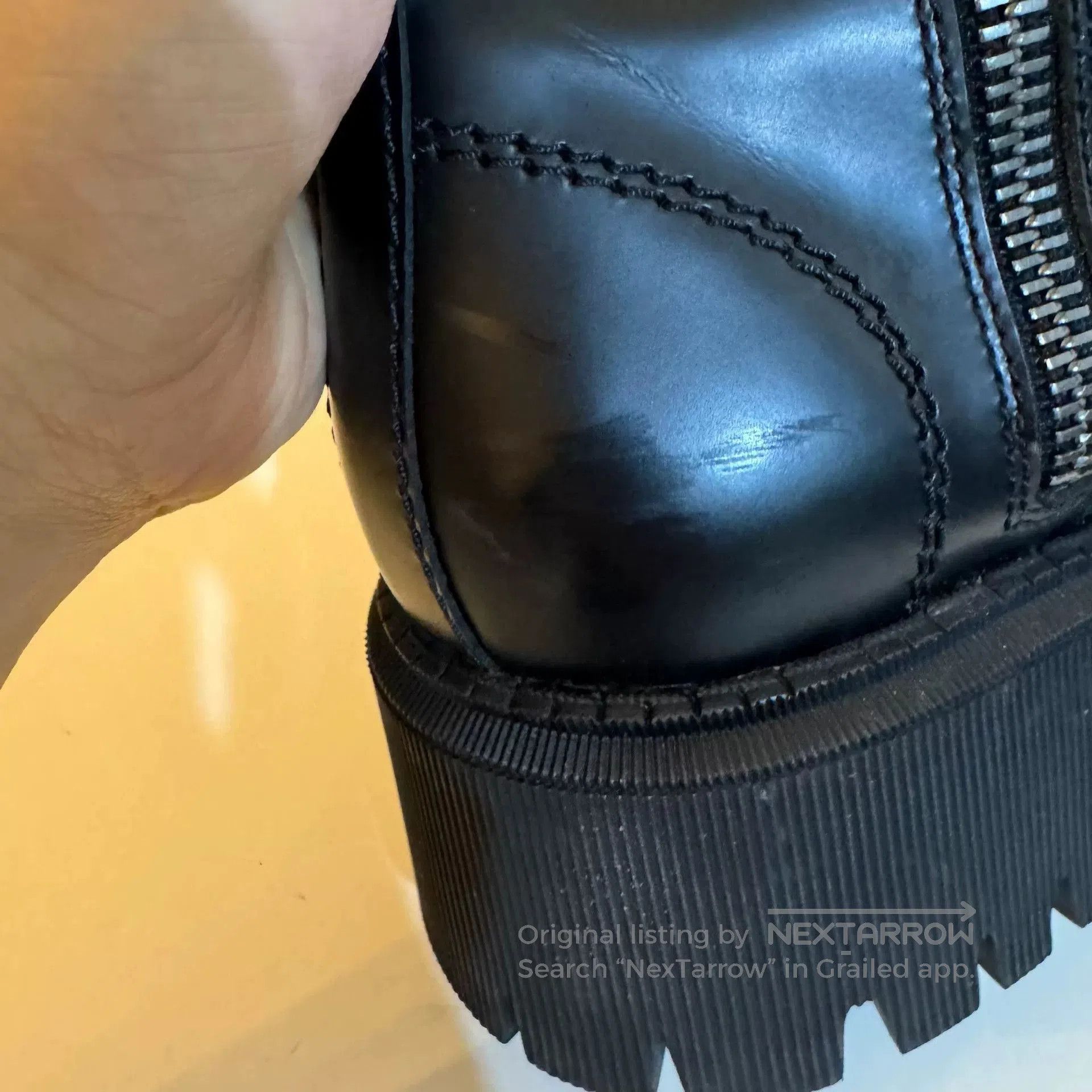 Balenciaga Balenciaga Tractor Lace-Up Leather Boots. Size US 10 / EU 43 - 7 Thumbnail
