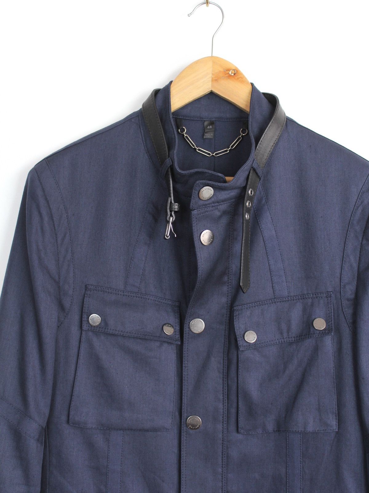 Belstaff Belstaff Men’s Linen Cotton Navy Jacket Size US M / EU 48-50 / 2 - 2 Thumbnail