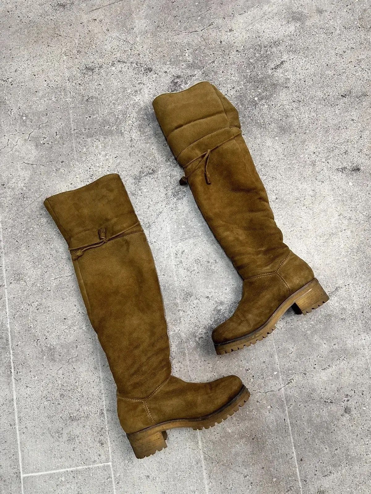 Genuine Leather × Moncler × Moncler Grenoble Vintage Moncler Leather suede boots high Luxury Size US 8 / IT 38 - 8 Thumbnail