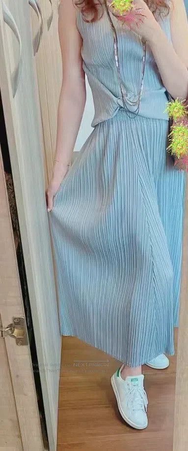Issey Miyake Issey Miyake size:3 Light Gray Wide-leg Trousers Size 42" / US 20 - 6 Thumbnail