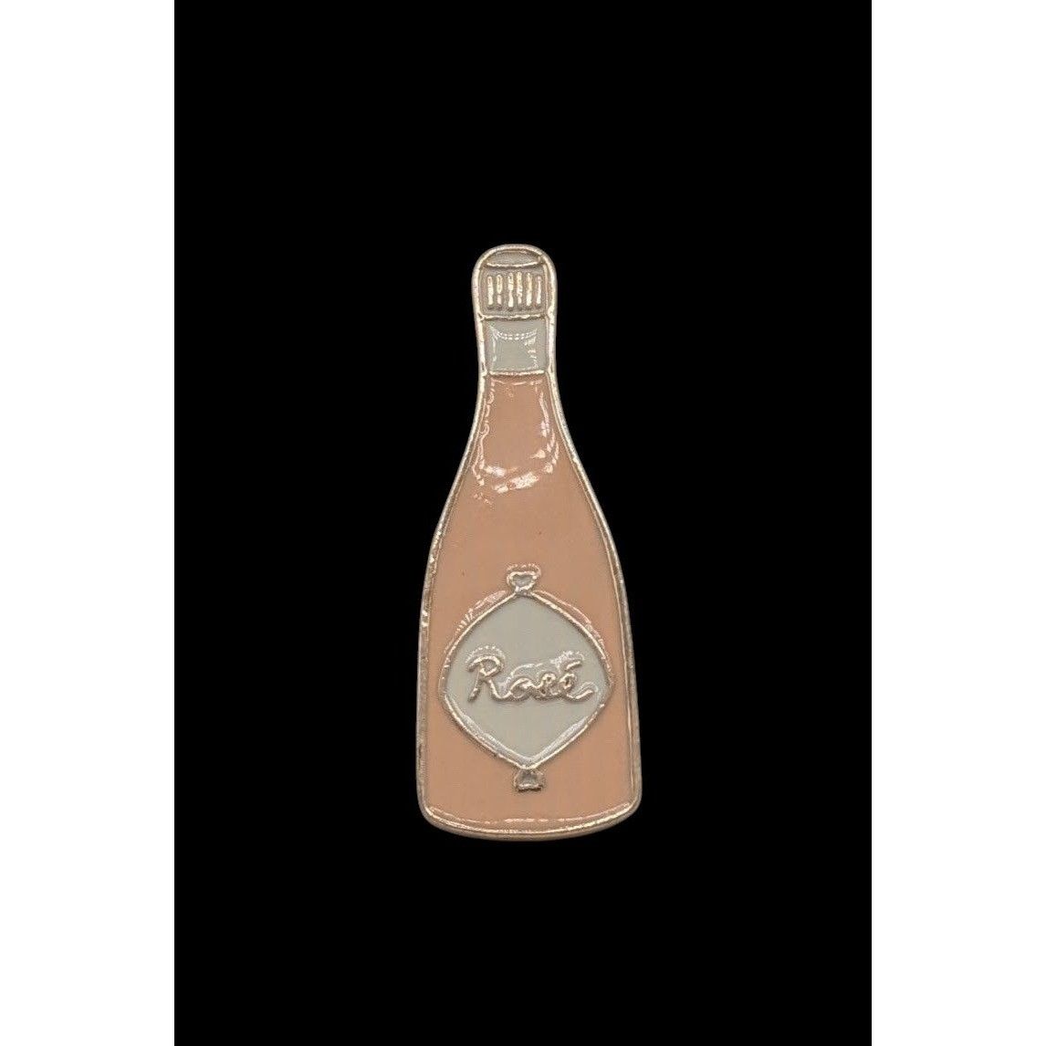 Loft Loft Rose Wine Bottle Pink Enamel Lapel Pin Size ONE SIZE - 2 Thumbnail