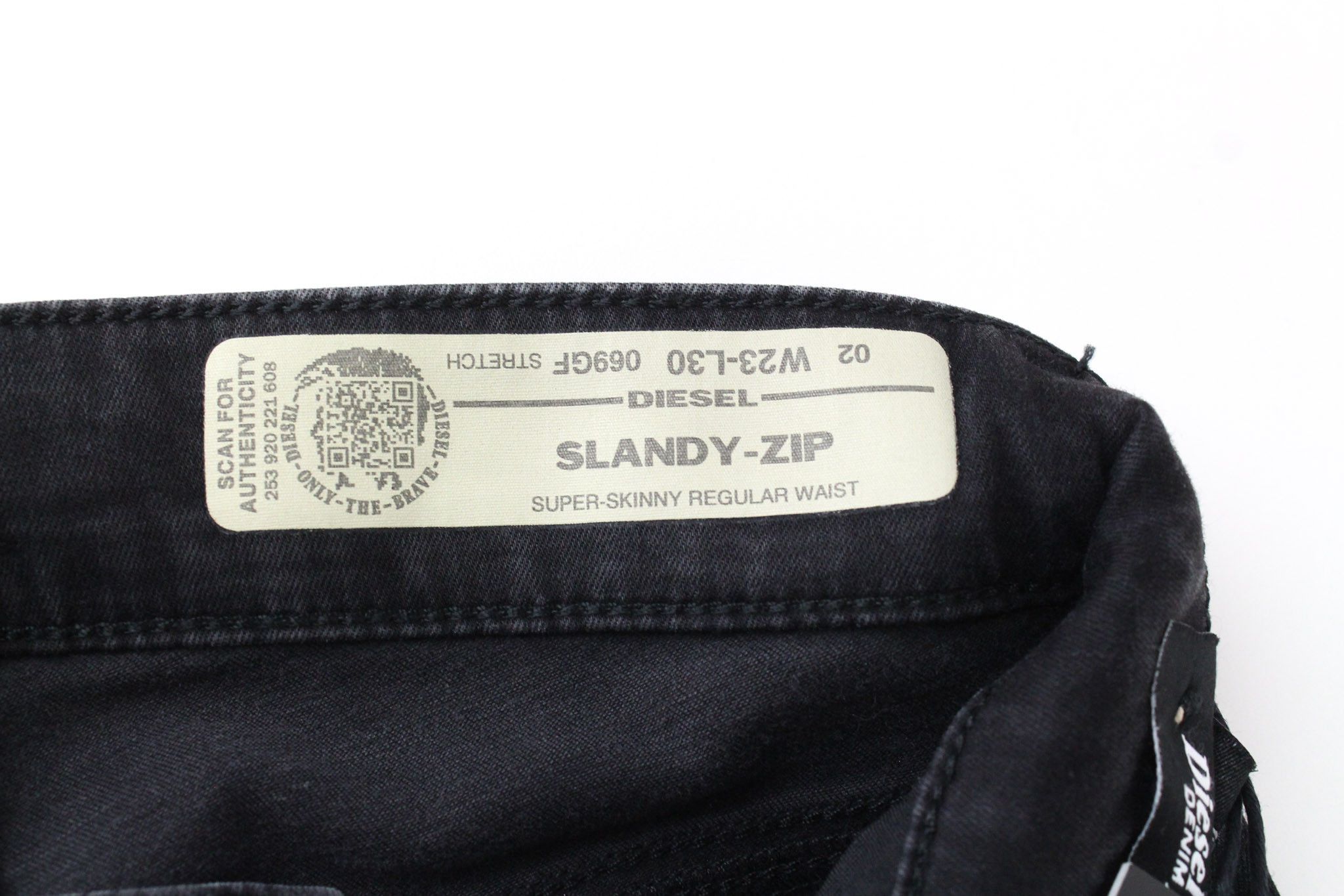 Diesel SLANDY-ZIP 069GF W23/L30 Grey Girls Jeans 71254 Size 23" - 5 Thumbnail