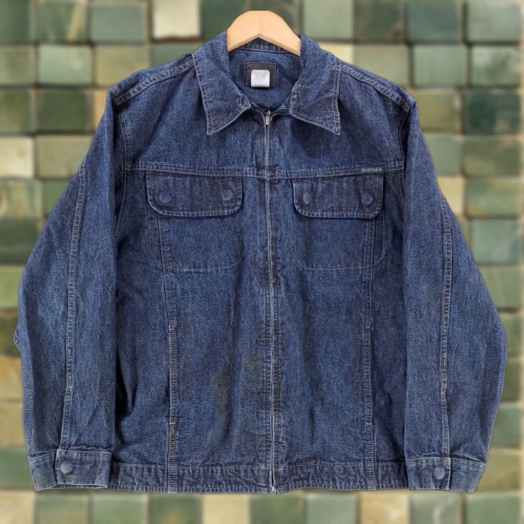 Levi's VINTAGE Levi's Silvertab VTG 90s Denim Full Zip Jacket Long Sleeve Mens L Blue Denim Full Zip Jacket Mens L Size US L / EU 52-54 / 3 - 1 Thumbnail