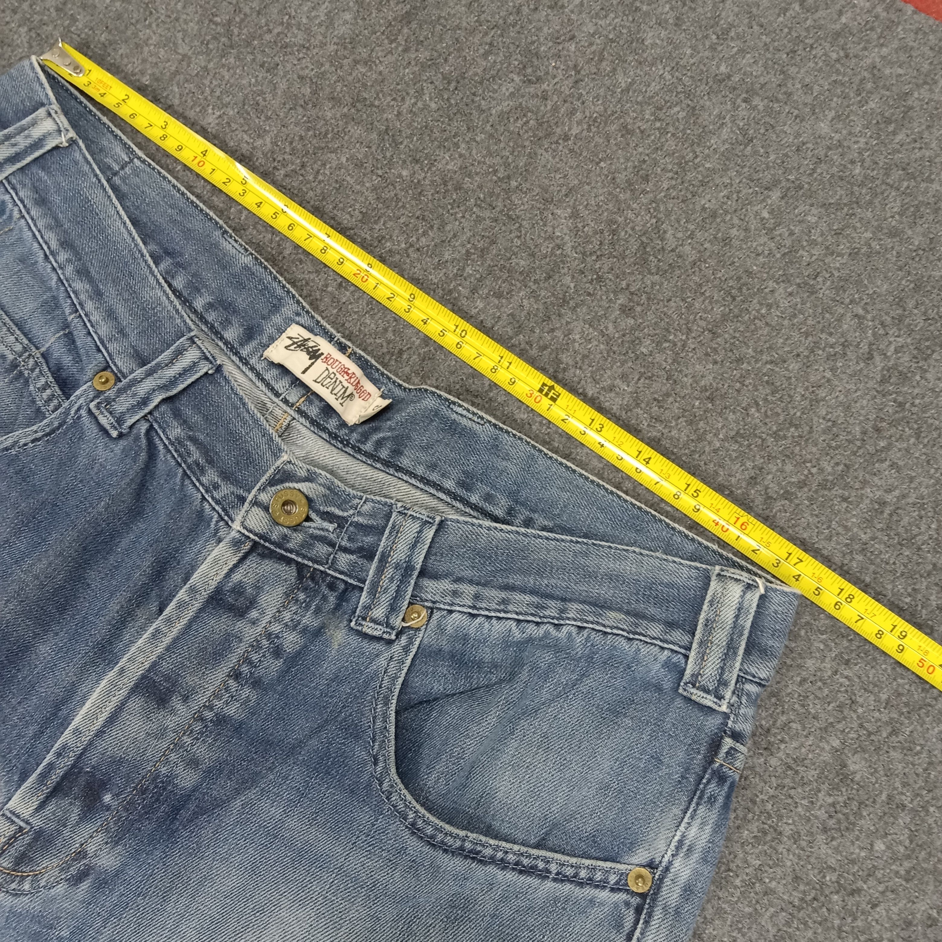 Stussy × Vintage Stussy American Style Custom Logo Denim Jeans Size US 35 - 10 Thumbnail