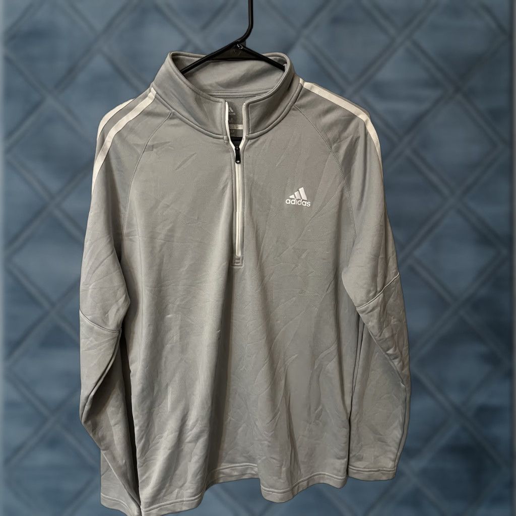 Adidas VINTAGE Adidas Golf Men’s Pullover Sweatshirt Long Sleeve 1/4 Zip Gray Athletic Sports Size US M / EU 48-50 / 2 - 1 Thumbnail