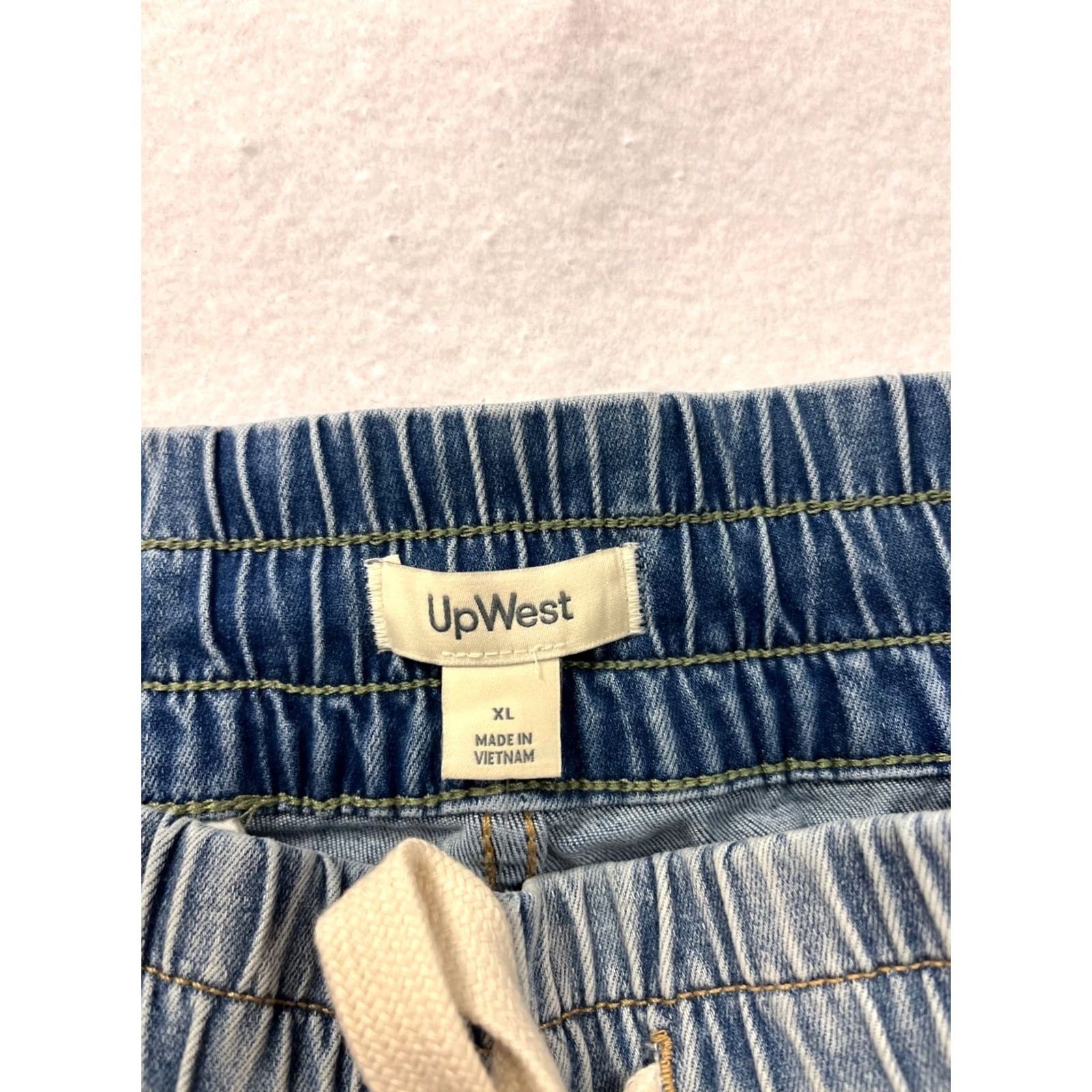 Denime UpWest Womens XL Elastic Waist Wide-Leg Denim Pants Shirt? Size 40" / US 18 - 3 Thumbnail