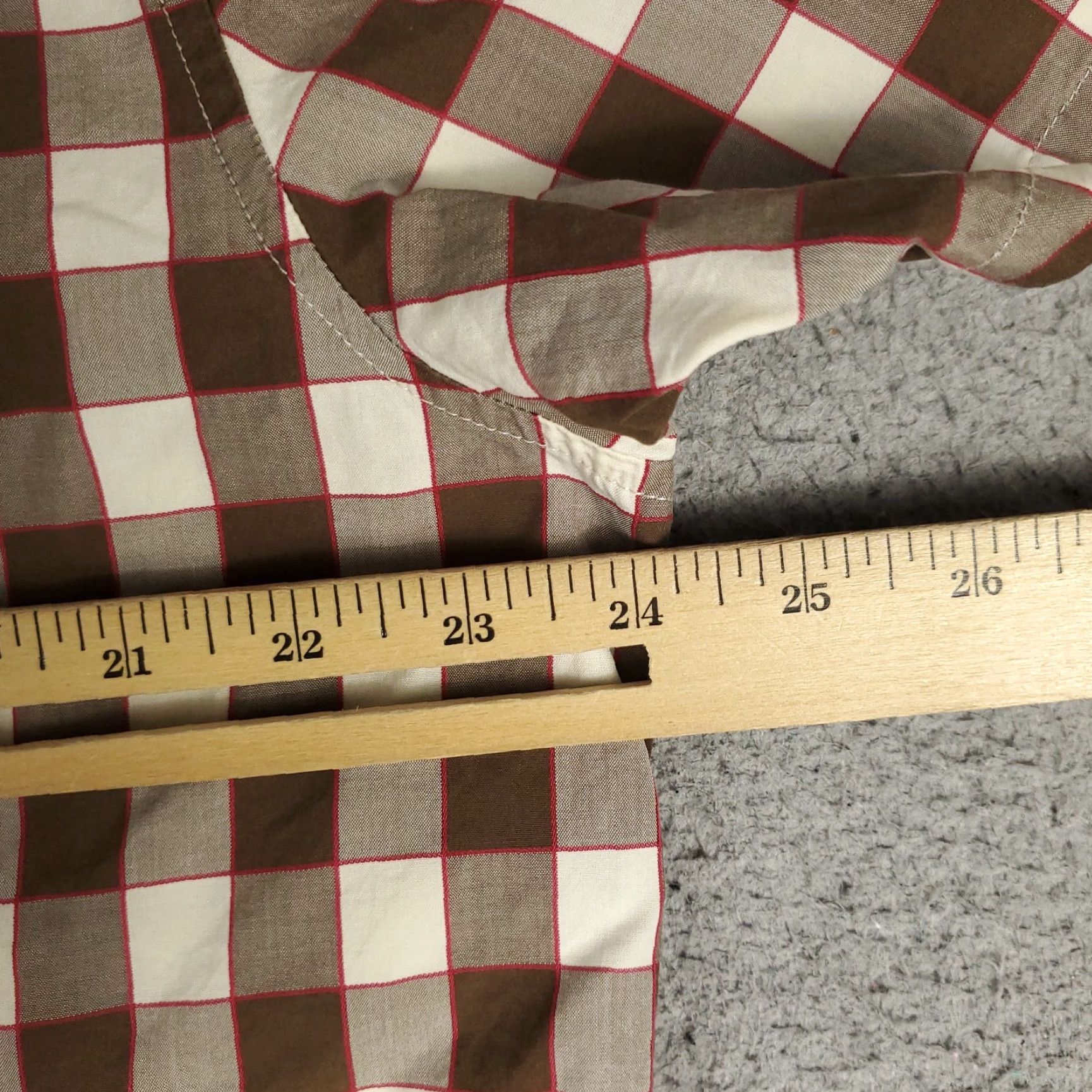 Original Penguin Original Penguin Plaid Button-Up Shirt Mens XL Brown Short Sleeve Casual Size US XL / EU 56 / 4 - 5 Thumbnail