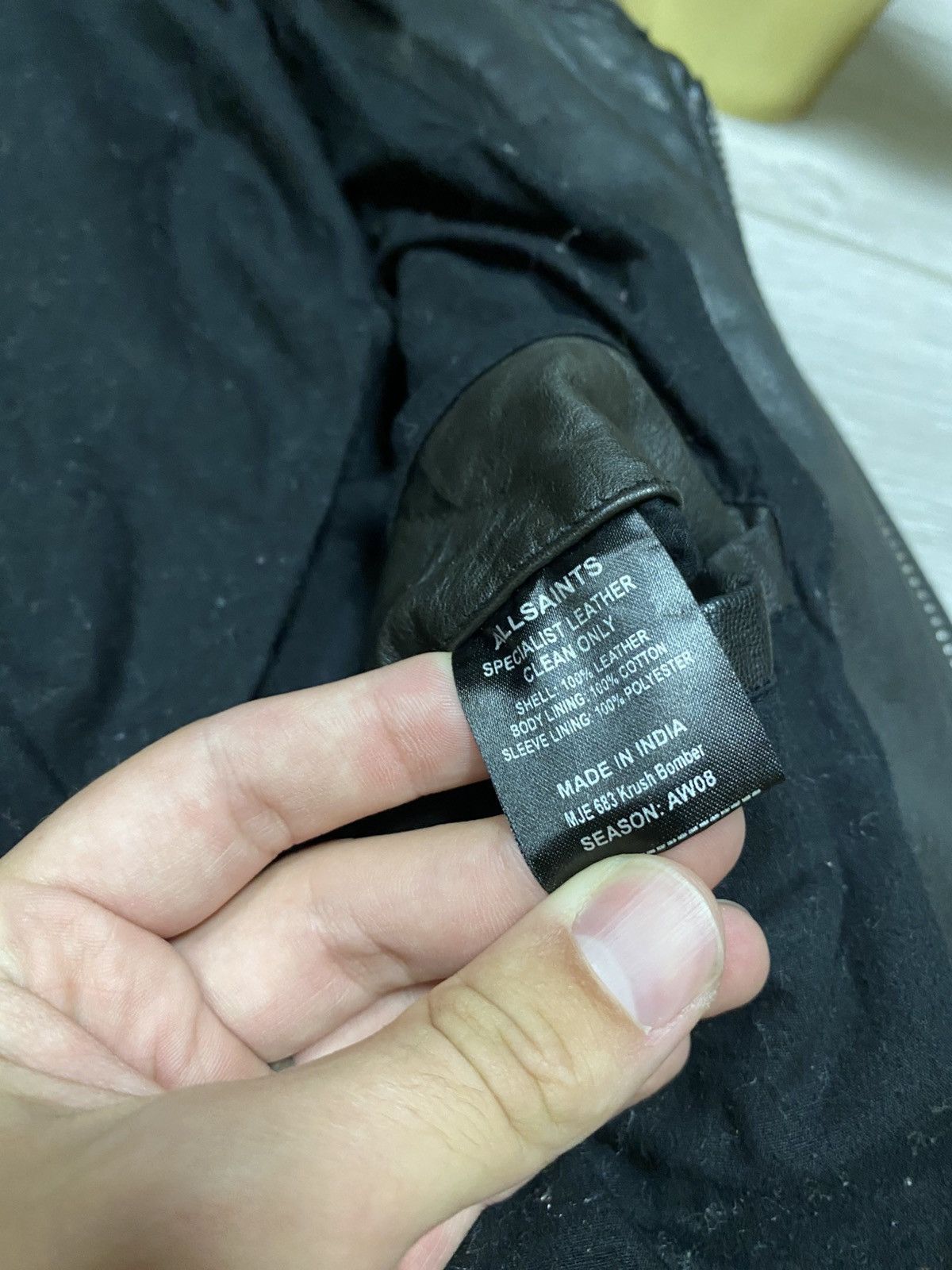 Allsaints Allsaints Spitalfields bomber Leather Jacket zip Size US S / EU 44-46 / 1 - 5 Thumbnail