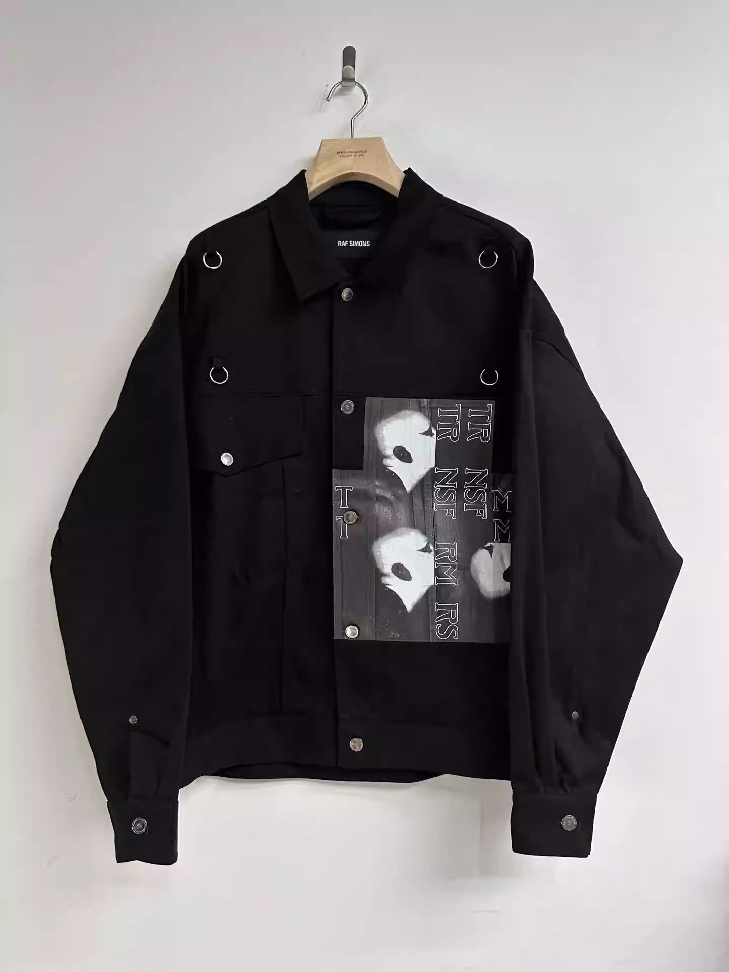 Raf Simons Raf Simons 19SS Silver Ring Print Denim Jacket