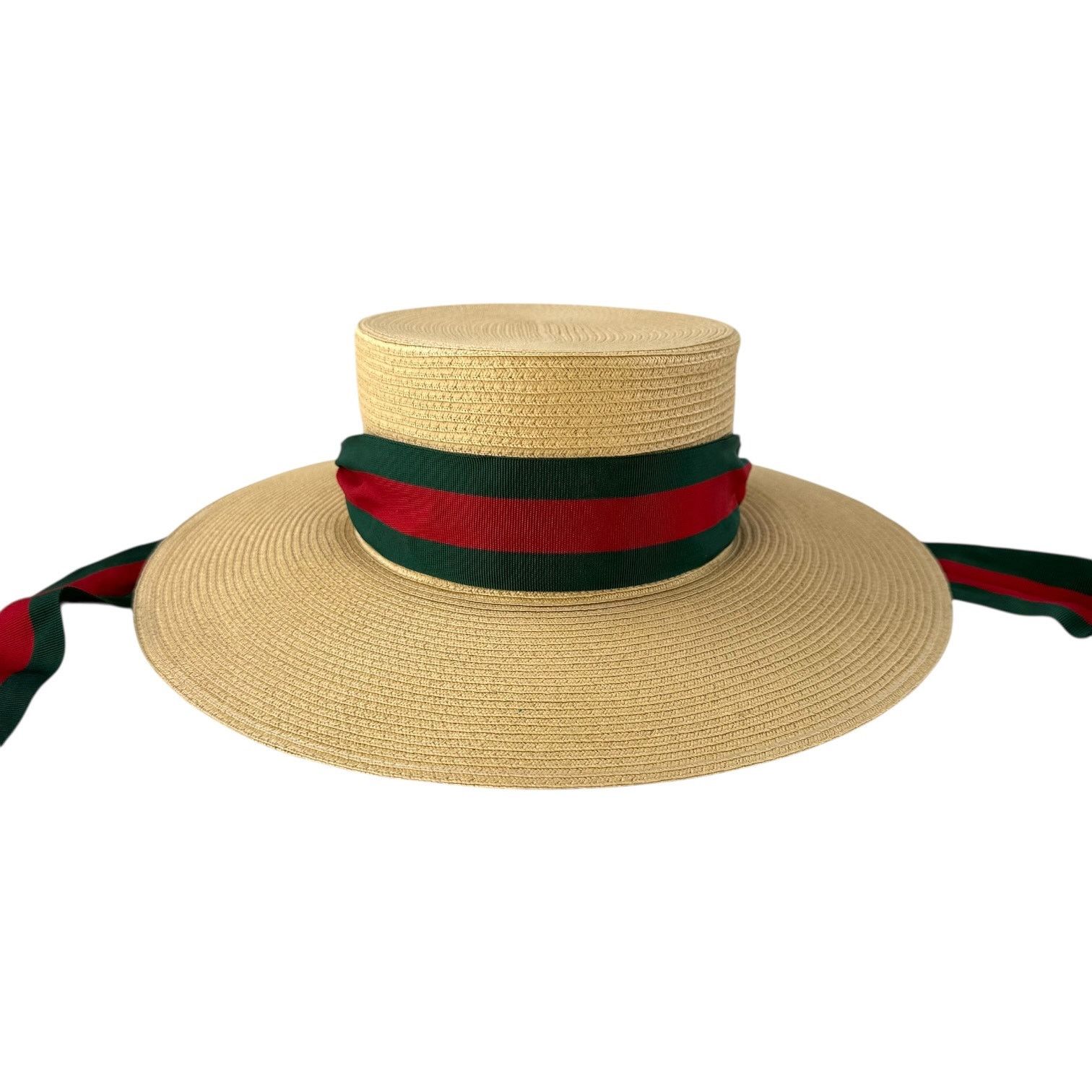 Gucci Gucci Sherry Line Straw Boater Hat Size ONE SIZE - 4 Thumbnail