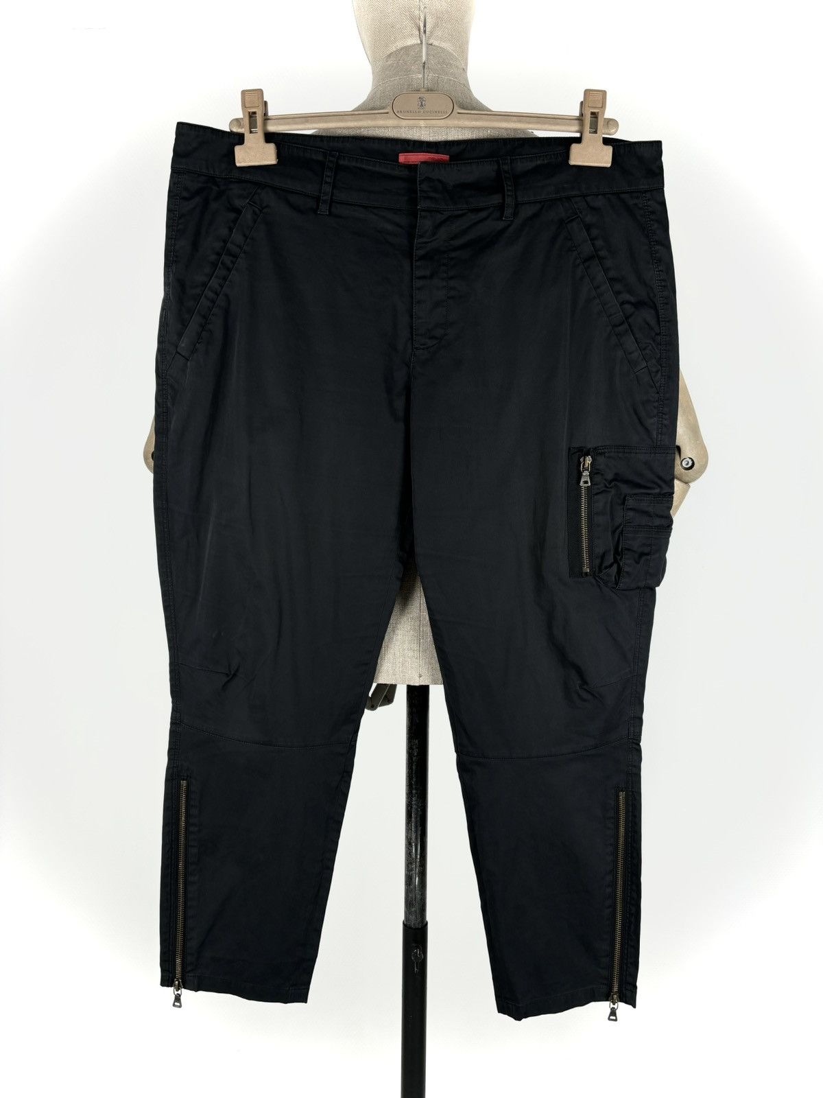 Prada Men's 00’s Linea Rossa Biker Cargo Zip Multipocket Pants Trousers Size US 36 / EU 52 - 2 Thumbnail