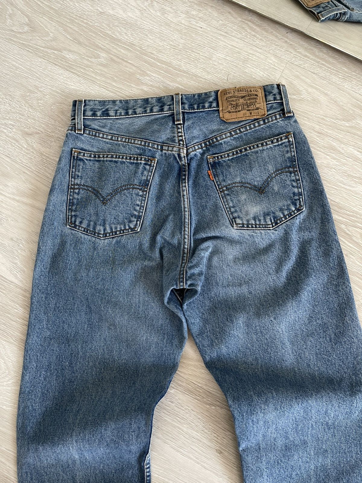 Levi's 90's Levi's 615 Vintage Light Wash Orange Tab Straight Jeans Size US 30 / EU 46 - 13 Thumbnail