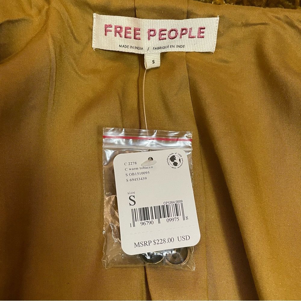 Free People NWT New $228 Free People Velvet Faye Warm Tobacco Jacket Si Size S / US 4 / IT 40 - 8 Thumbnail