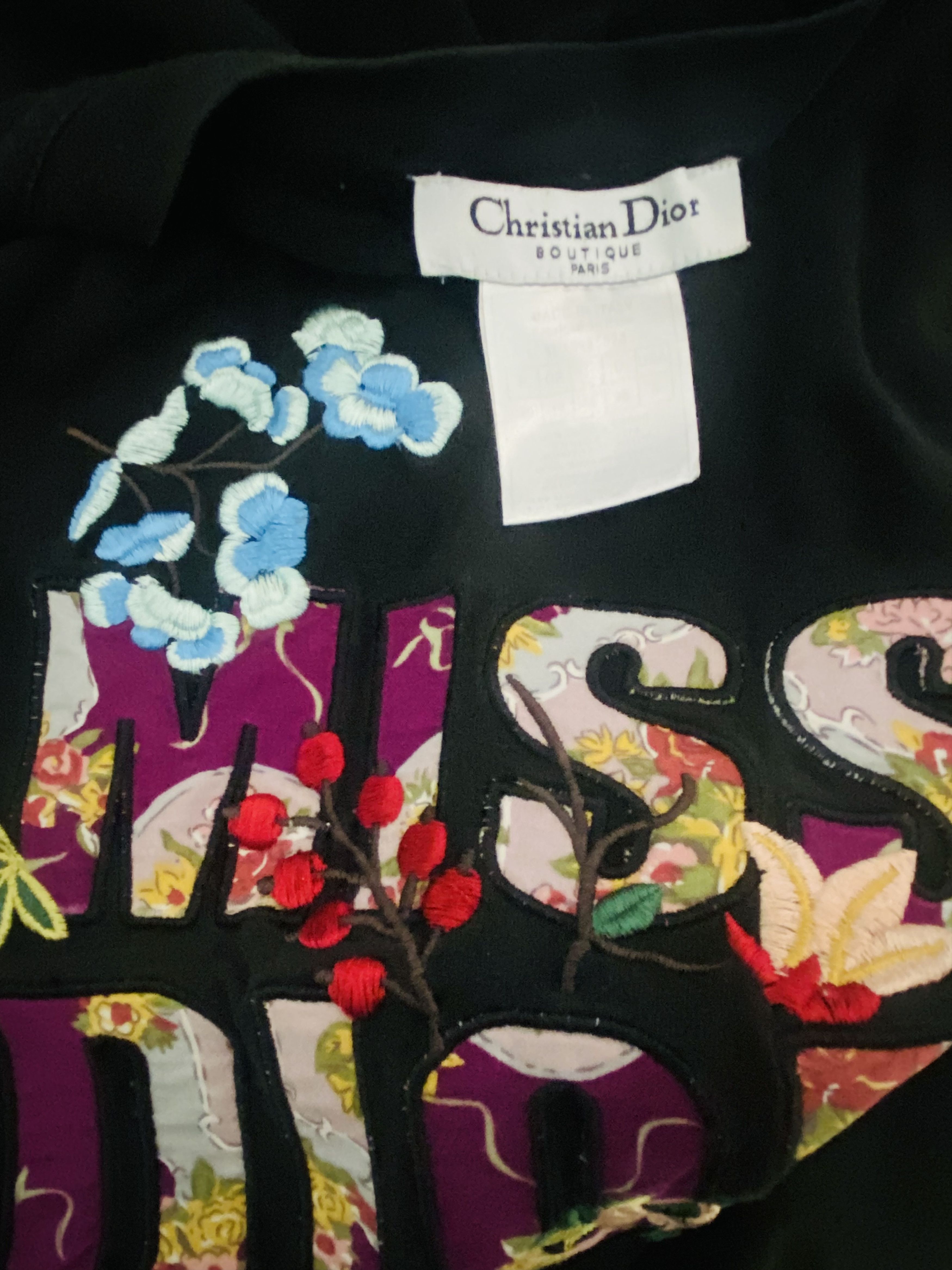 Dior Christian Dior Miss Embroidered J'adore Tee Tank Top Size L / US 10 / IT 46 - 7 Thumbnail