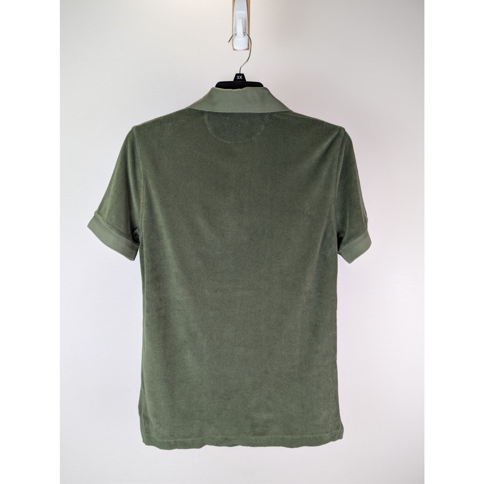Tom Ford o1rshd1 CC20 cotton-blend terry polo shirt in olive green Size US S / EU 44-46 / 1 - 16 Thumbnail