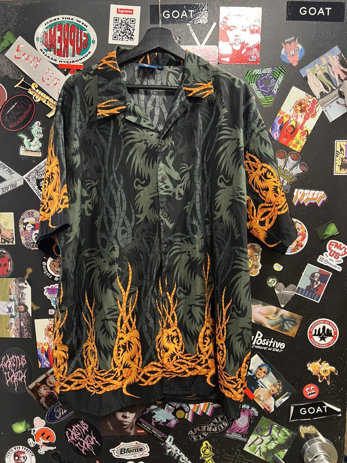 Vintage Vintage Y2K Dragon Bamboo Button Up Shirt Size US L / EU 52-54 / 3 - 1 Thumbnail