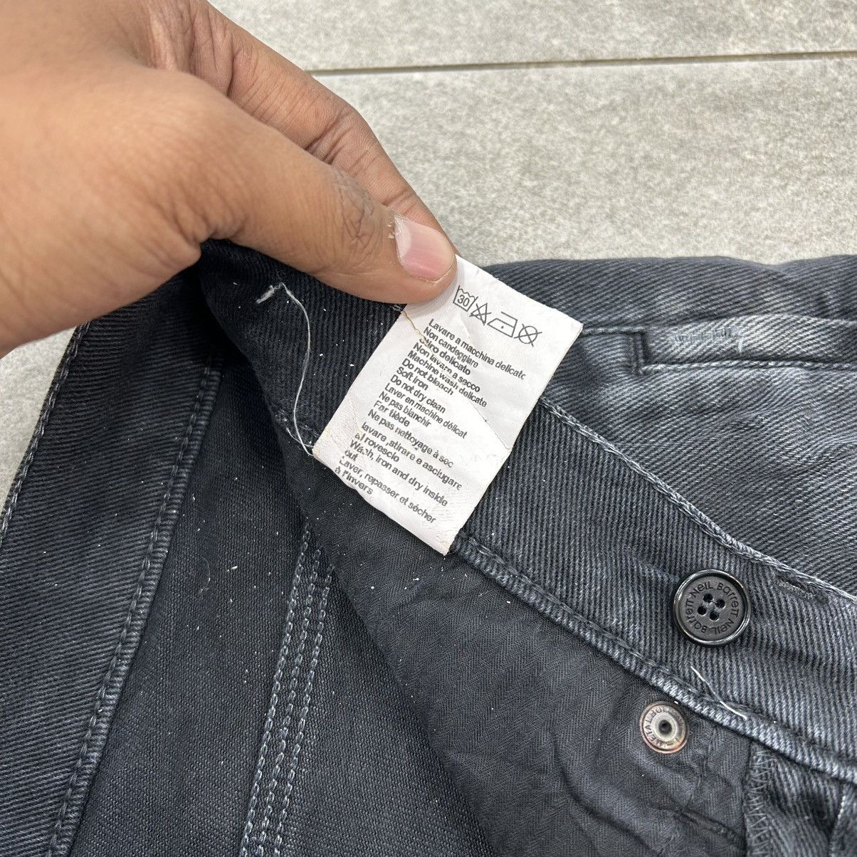 Neil Barrett Vintage Neil Barrett BlackWash Denim Faded Size US 31 - 13 Thumbnail