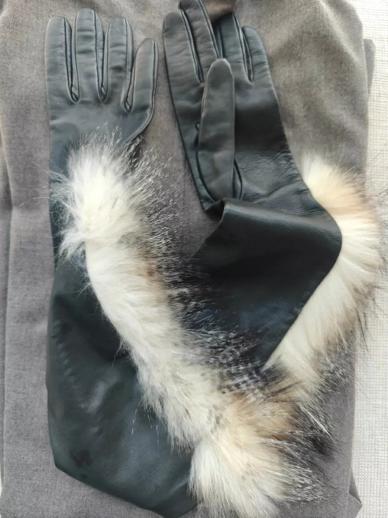 Fendi FENDI Little sheepskin, long gloves Size ONE SIZE - 4 Thumbnail